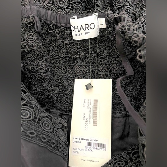 Charo Ruiz Cindy lace maxi cotton dress essentials collection NWT - Picture 14 of 16